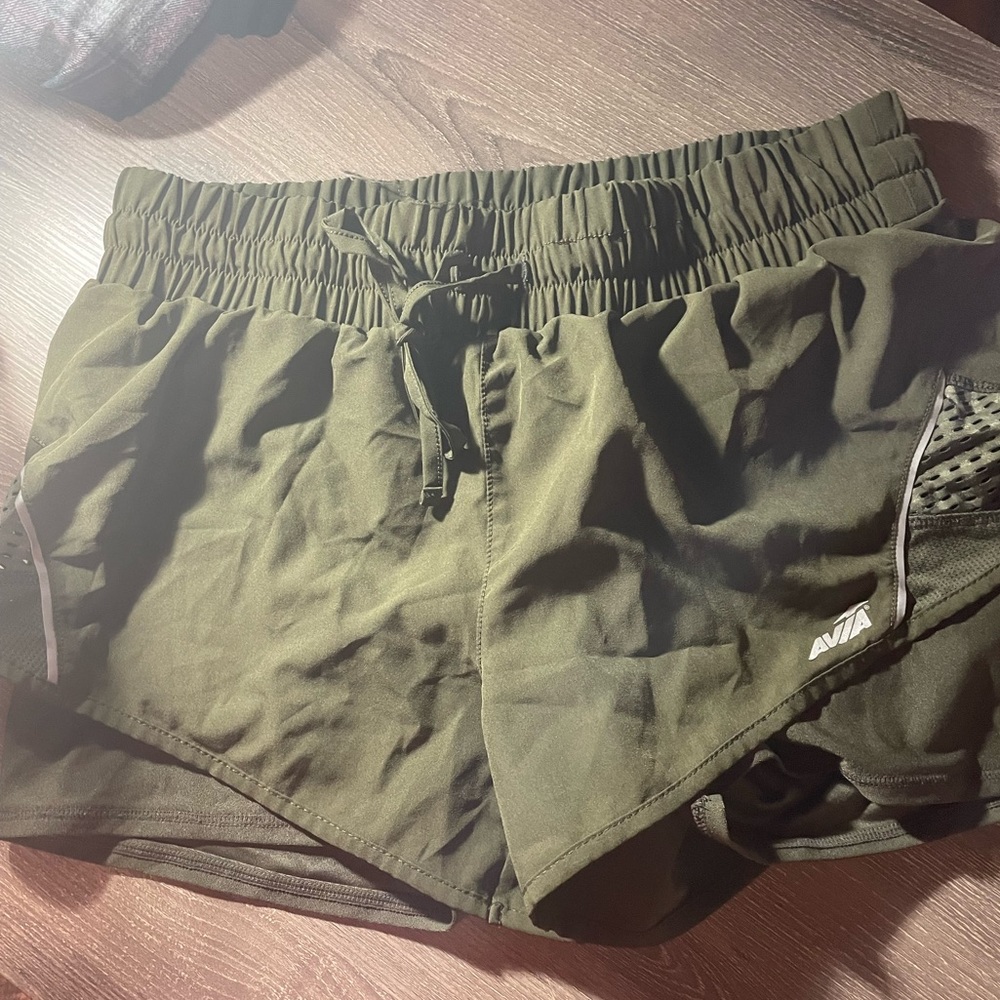 Olive green athletic shorts